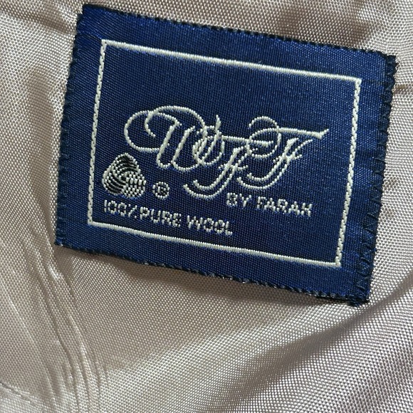 VTG 100%‎ Wool Men's Classic  Blazer WFF by Farah 46R Old Money Grandpacore 70's - Picture 12 of 15